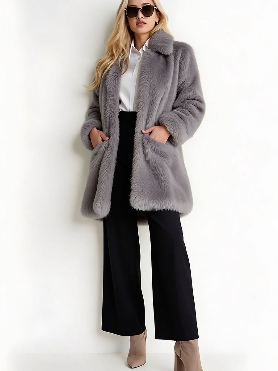 Faux Fur Coat by Street One