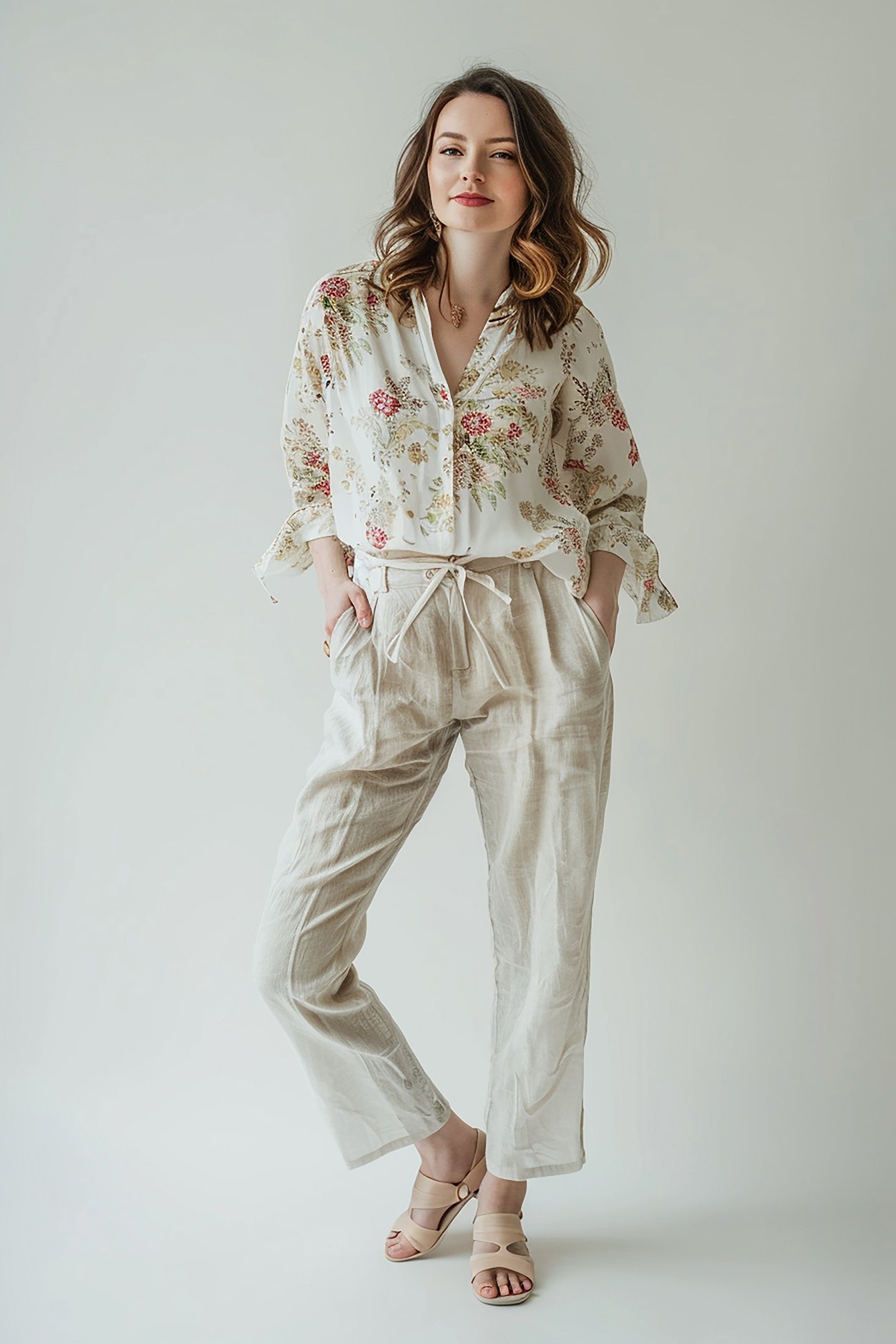 Silk Floral Blouse by One
