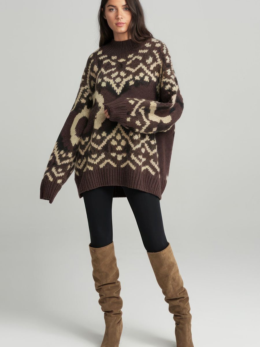 Oversized Ornamental Sweater by Street One