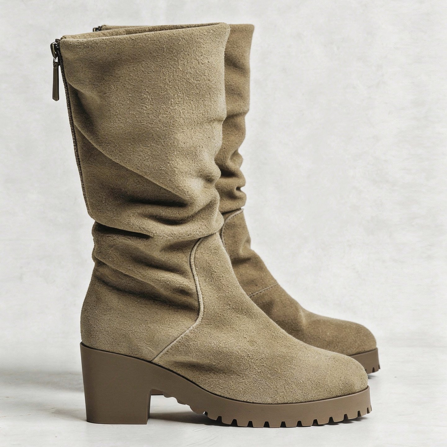 Women Suede Boots by OneEntry